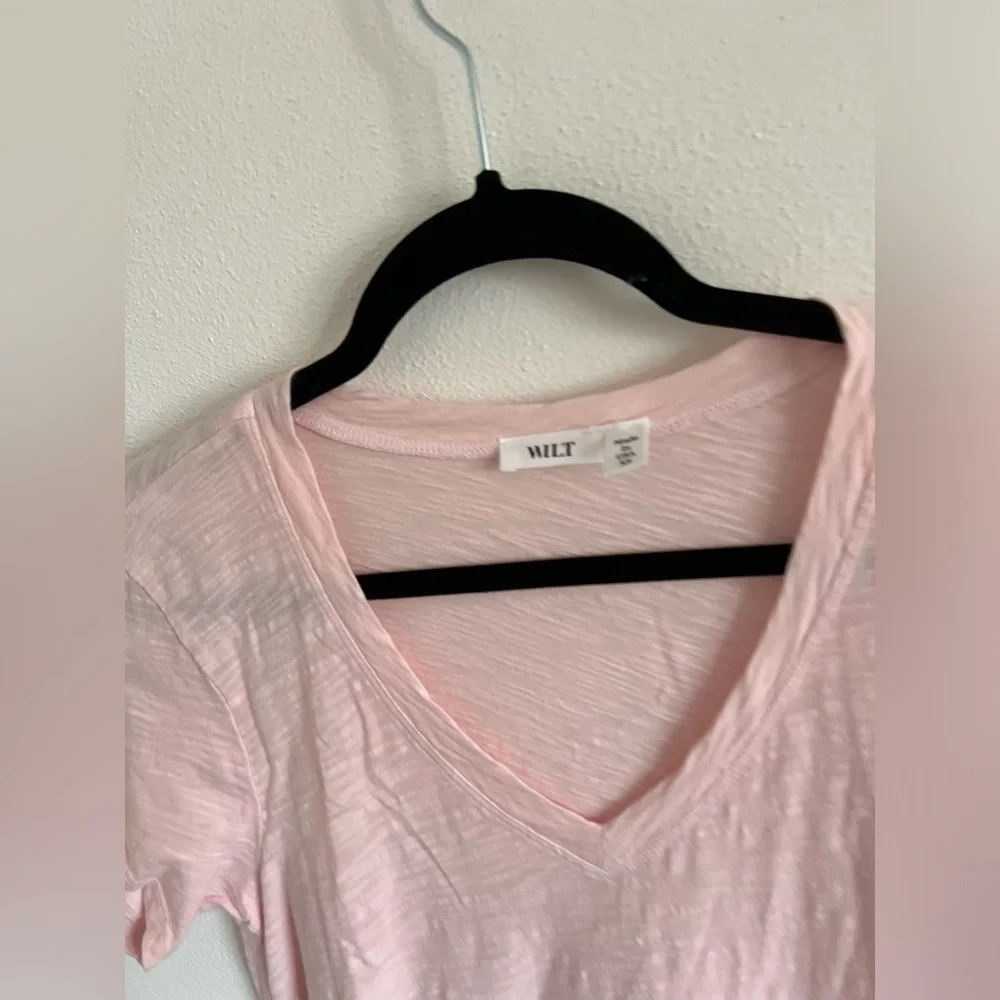 WILT T Shirt Dress in Pale Pink, XS - Picture 4 of 6